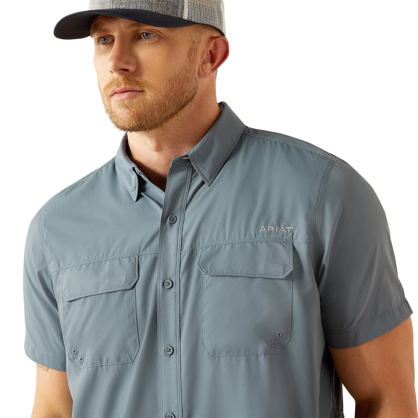 Ariat Men's VentTEK Outbound Fitted Shirt Newsboy Blue 10055229 - Southern Soule Designs