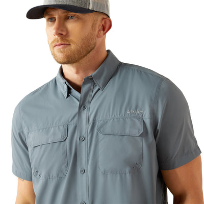 Ariat Men's VentTEK Outbound Fitted Shirt Newsboy Blue 10055229 - Southern Soule Designs