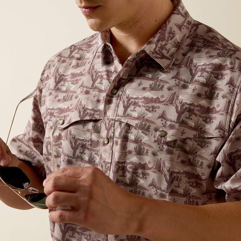 Ariat Men's VentTek Western Tuffet Southwest Landscape Snap Shirt 10073426 - Southern Soule Designs
