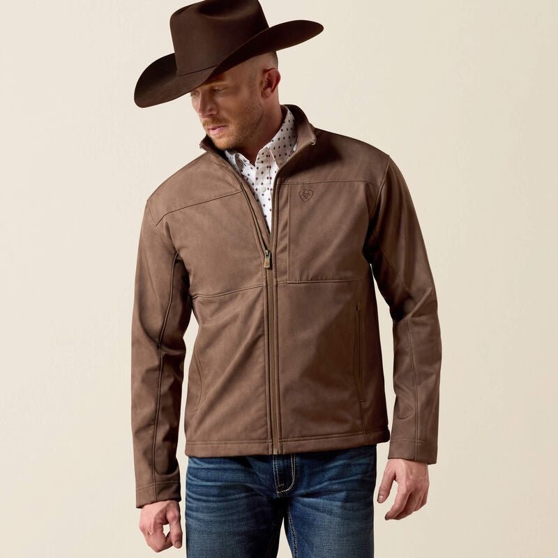 Ariat Men's Vernon Softshell Jacket Wren Faux Leather 10079404 - Southern Soule Designs