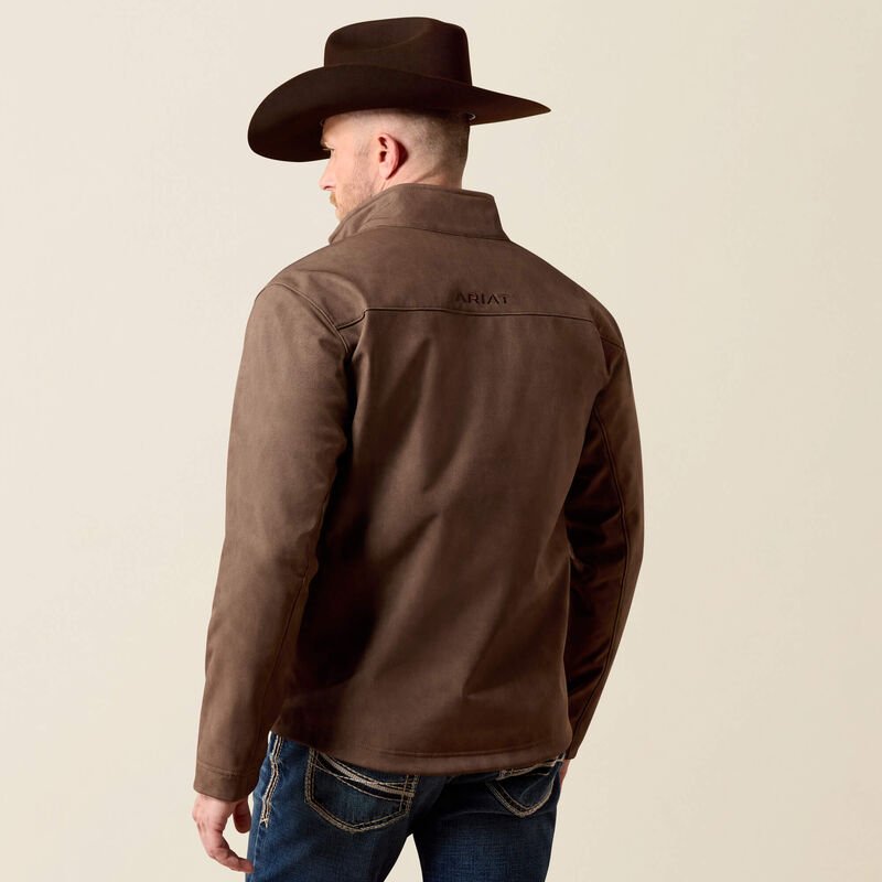 Ariat Men's Vernon Softshell Jacket Wren Faux Leather 10079404 - Southern Soule Designs