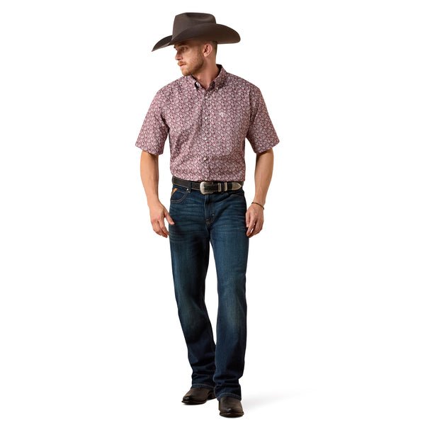 Ariat Men's Wadell Red Mahogany Paisley Print Classic Shirt 10073698 - Southern Soule Designs