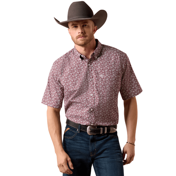 Ariat Men's Wadell Red Mahogany Paisley Print Classic Shirt 10073698 - Southern Soule Designs