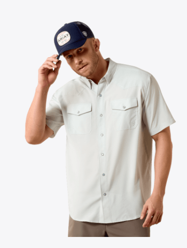 Ariat Men's Western Aqua Heather VentTEK Shirt 10073498 - Southern Soule Designs