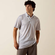 Ariat Men's White Multi Geo Print Polo 10076068 - Southern Soule Designs