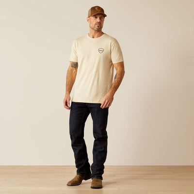 Ariat MNS Barbed Flag Tee Natural - Southern Soule Designs