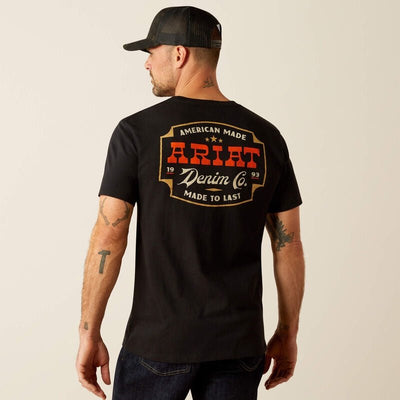Ariat MNS Denim Badge Tee Black 10054006 - Southern Soule Designs