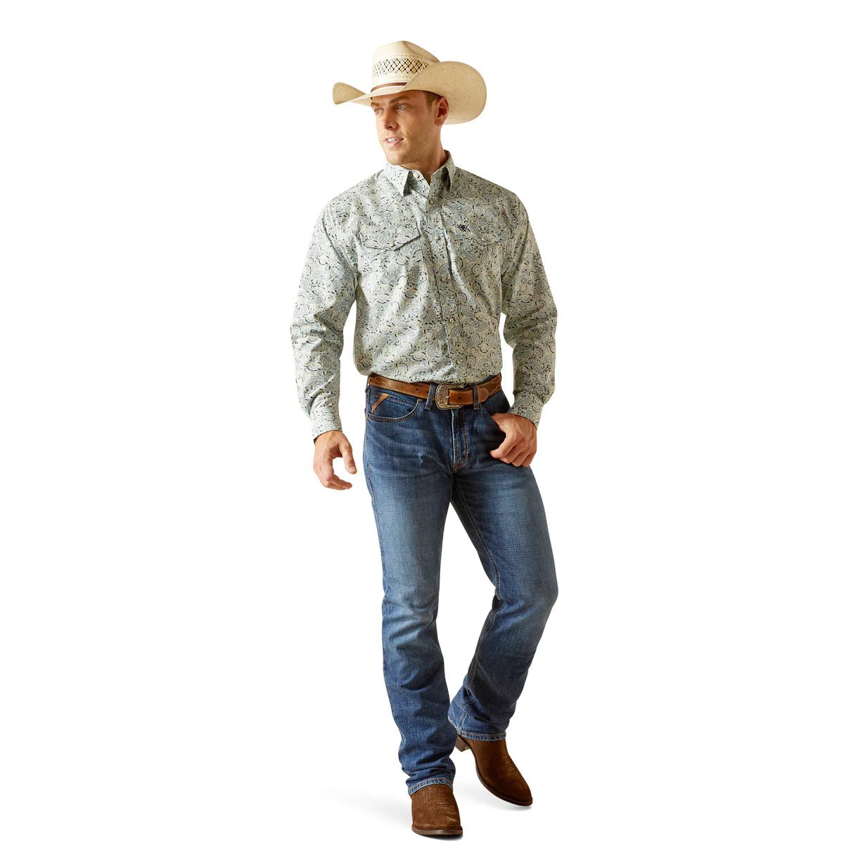 Ariat MNS Emery Snap LS Blue 10051349 - Southern Soule Designs