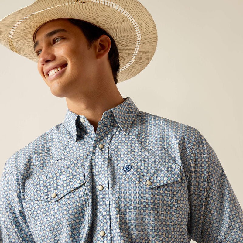 Ariat MNS Parks Snap LS Blue 10048501 - Southern Soule Designs