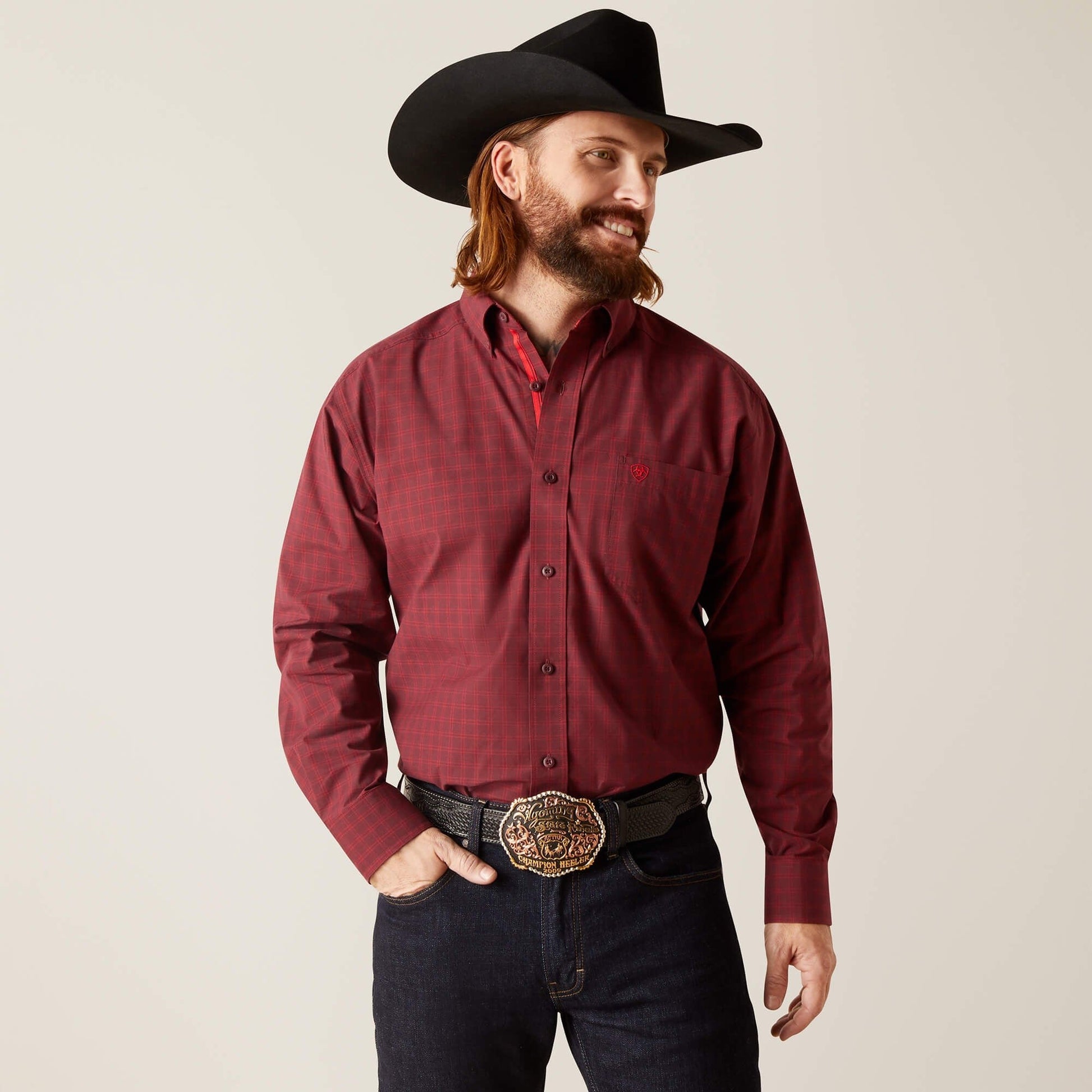 Ariat MNS Pro Neal LS Tibetan Red 10047386 - Southern Soule Designs