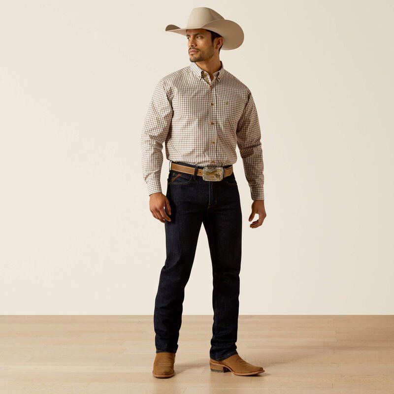 Ariat MNS Pro Sultan LS Shirt Off White 10052342 - Southern Soule Designs