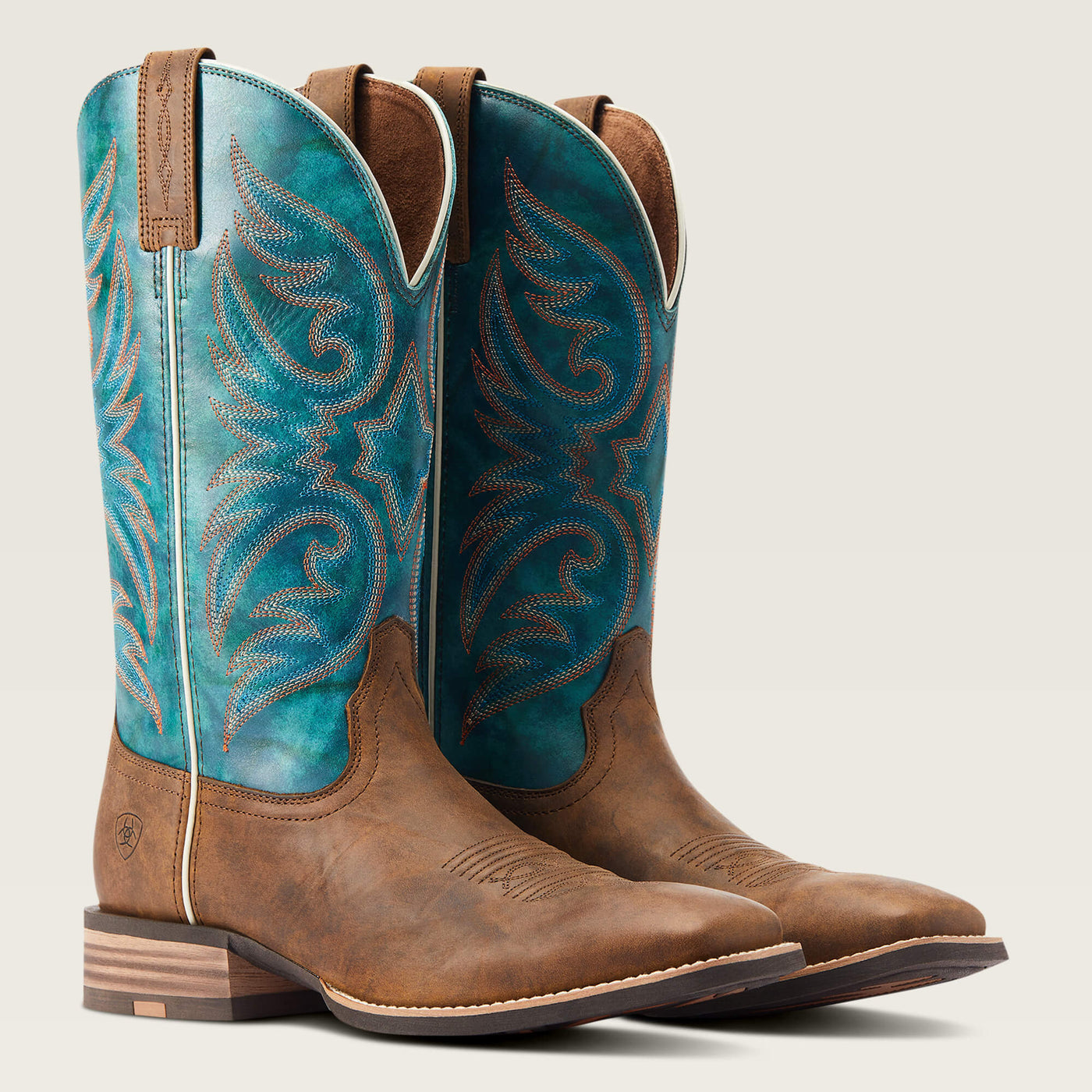 Ariat MNS Ricochet Aged Tan/Teal Boots 10044568 - Southern Soule Designs