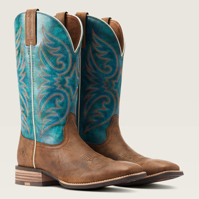 Ariat MNS Ricochet Aged Tan/Teal Boots 10044568 - Southern Soule Designs