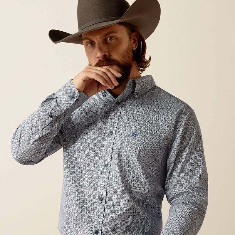 Ariat MNS Rider Fitted LS Light Blue 10052363 - Southern Soule Designs