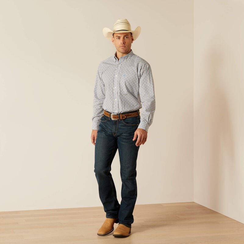 Ariat MNS Ronald LS Blue 10051513 - Southern Soule Designs