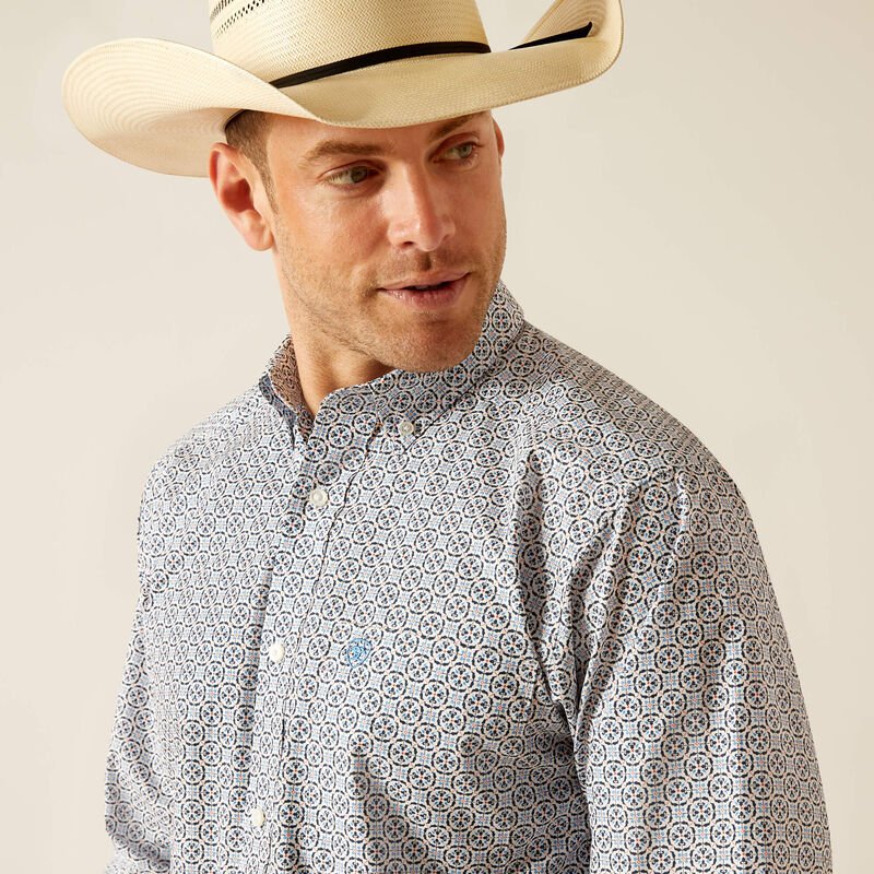 Ariat MNS Ronald LS Blue 10051513 - Southern Soule Designs
