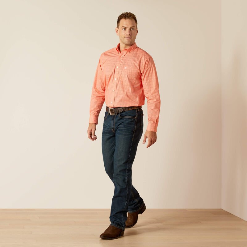 Ariat MNS Rory LS Orange 10051514 - Southern Soule Designs