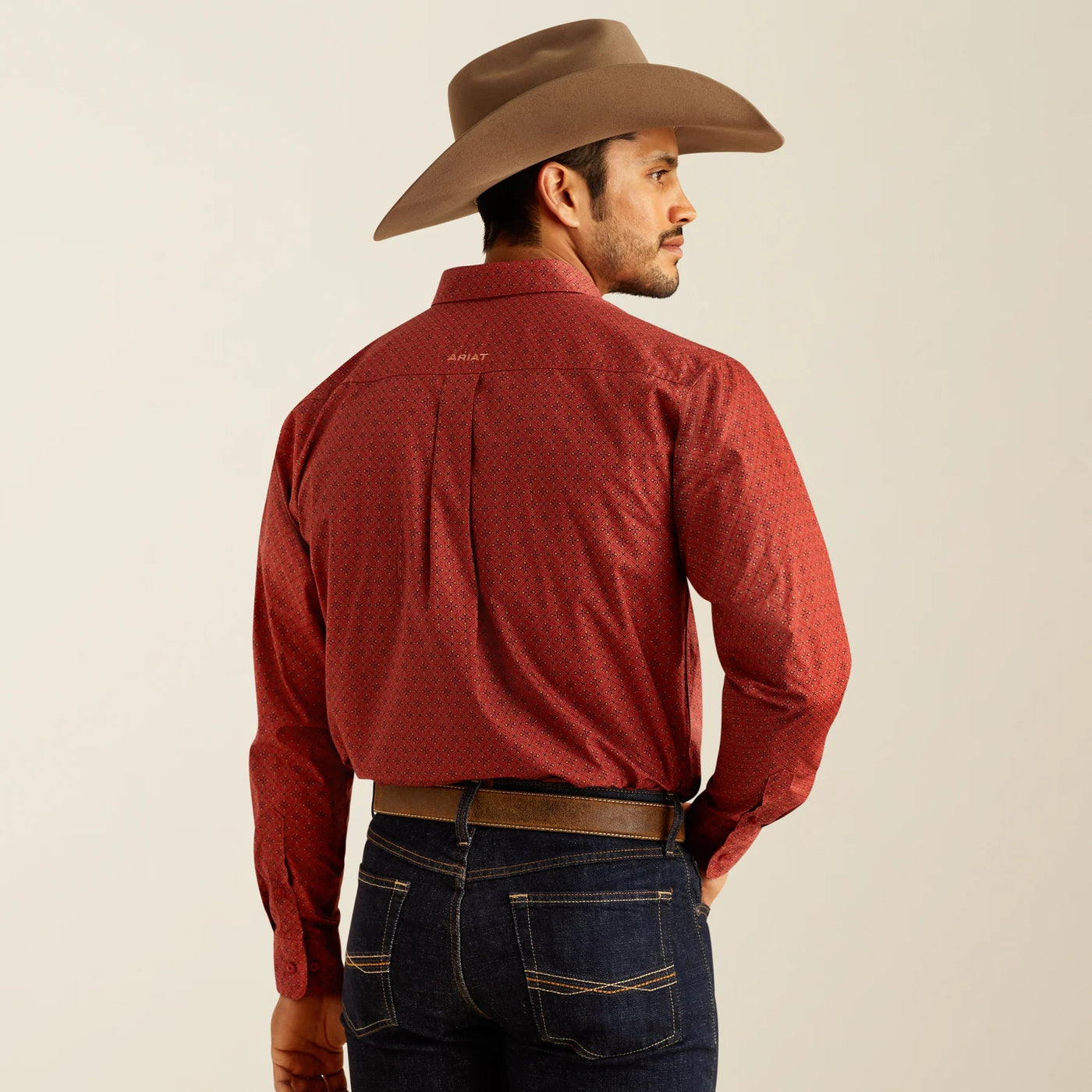 Ariat MNS Sanders LS Shirt Red 10052372 - Southern Soule Designs