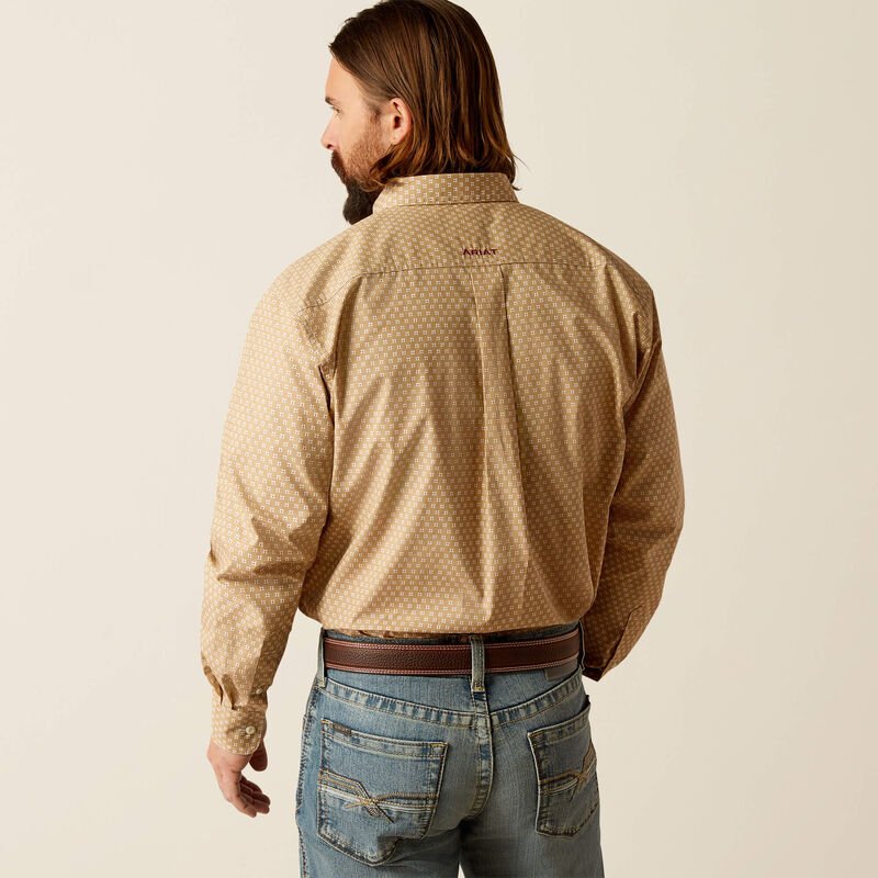 Ariat MNS Schaffer LS Shirt Khaki 10052373 - Southern Soule Designs