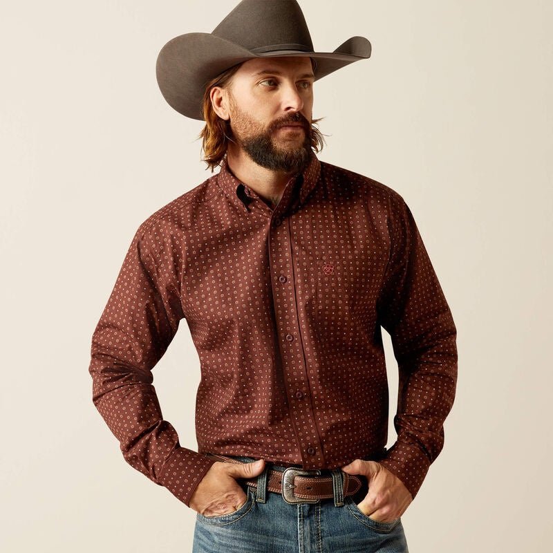 Ariat MNS Seabrook LS Shirt Brown 10052369 - Southern Soule Designs