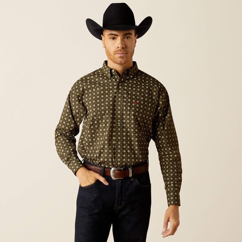 Ariat MNS Shep LS Shirt Deep Green 10052371 - Southern Soule Designs