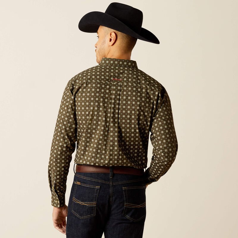 Ariat MNS Shep LS Shirt Deep Green 10052371 - Southern Soule Designs