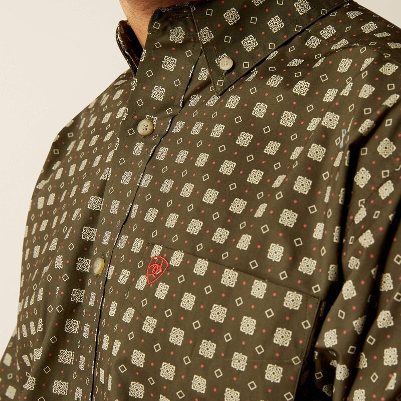 Ariat MNS Shep LS Shirt Deep Green 10052371 - Southern Soule Designs