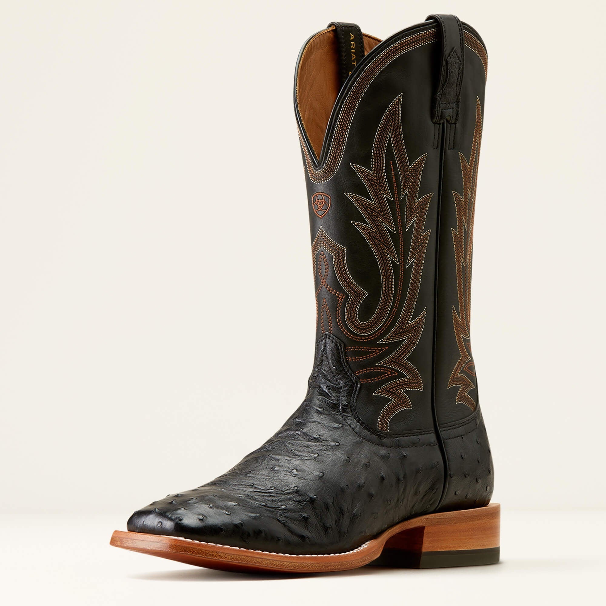 Ariat MNS Showboat FQ Ostrich Black 10047084 - Southern Soule Designs