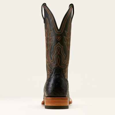 Ariat MNS Showboat FQ Ostrich Black 10047084 - Southern Soule Designs