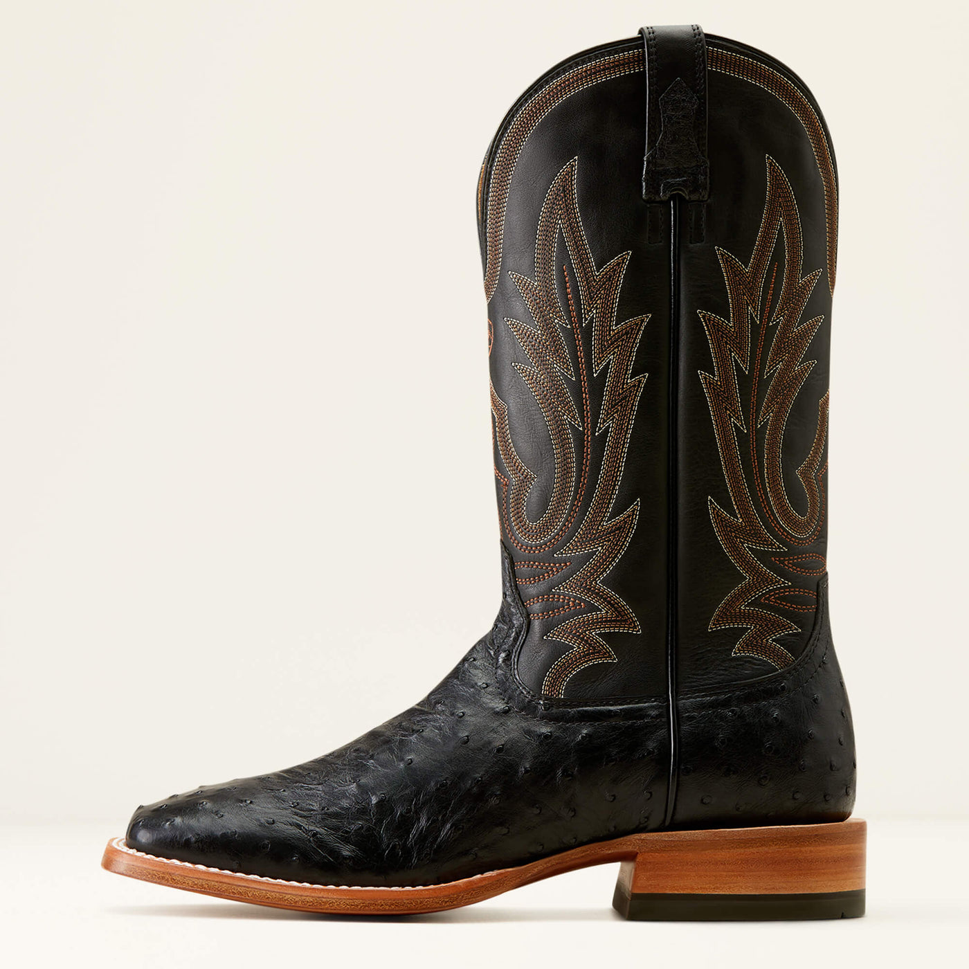 Ariat MNS Showboat FQ Ostrich Black 10047084 - Southern Soule Designs