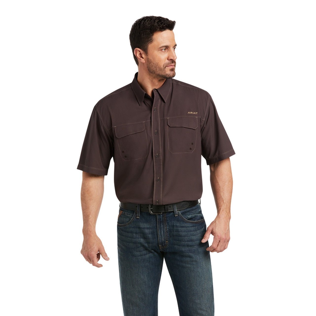 Ariat MNS Venttek Outbound SS Chocolate 10035441 - Southern Soule Designs
