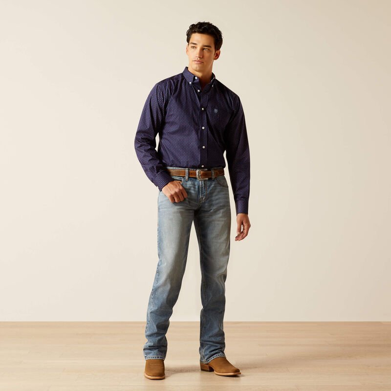 Ariat MNS Wells FTD LS Peacoat 10051484 - Southern Soule Designs