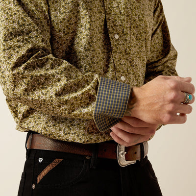Ariat MNS Wrinkle Free Filmore Long Sleeve Shirt Green 10053910 - Southern Soule Designs