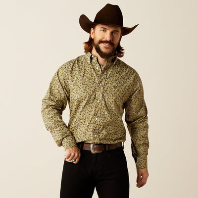 Ariat MNS Wrinkle Free Filmore Long Sleeve Shirt Green 10053910 - Southern Soule Designs