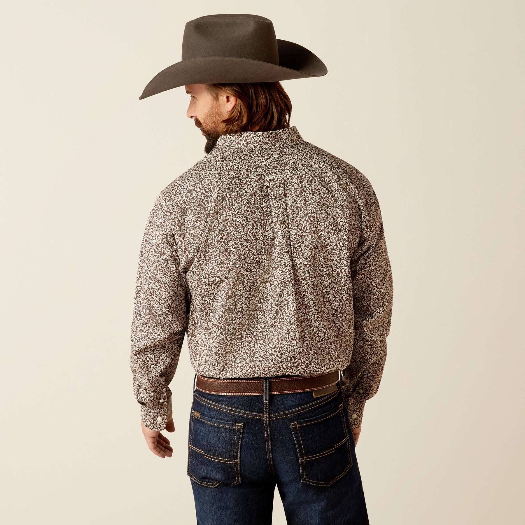 Ariat MNS Wrinkle Free Gerard LS Brown 10052376 - Southern Soule Designs