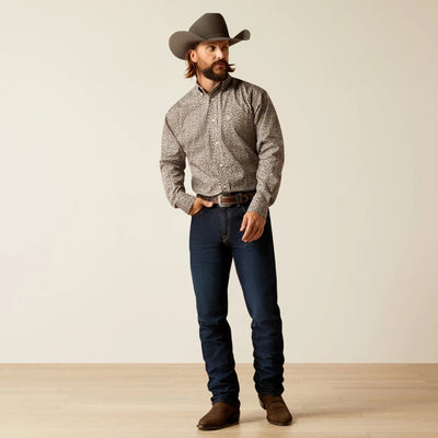 Ariat MNS Wrinkle Free Gerard LS Brown 10052376 - Southern Soule Designs