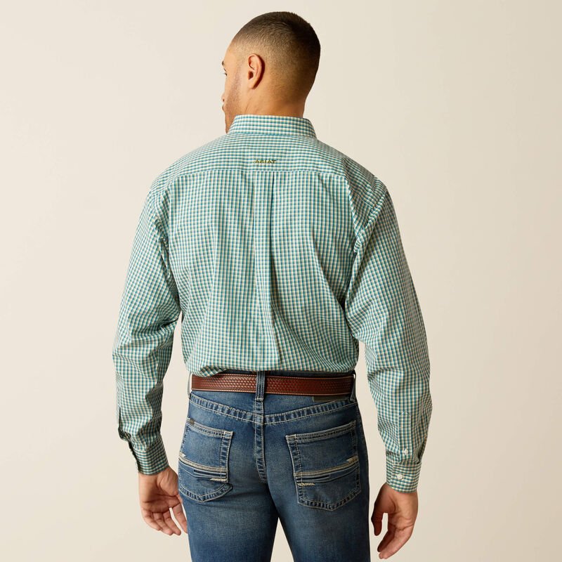 Ariat MNS Wrinkle Free Gus Classic Fit LS Teal 10052378 - Southern Soule Designs