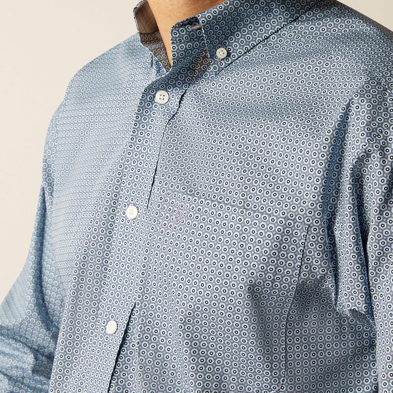 Ariat MNS Wrinkle Free Leonard LS Shirt Light Blue 10052389 - Southern Soule Designs
