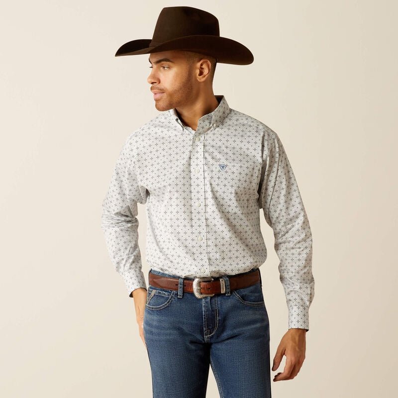 Ariat MNS Wrinkle Free Lucca LS Shirt Light Blue 10052387 - Southern Soule Designs