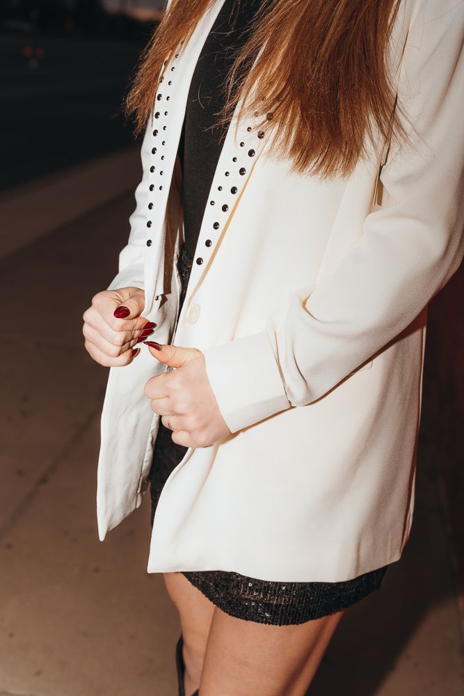 Ariat WMS Ace Studded Crepe Blazer Whisper White 10053983 - Southern Soule Designs