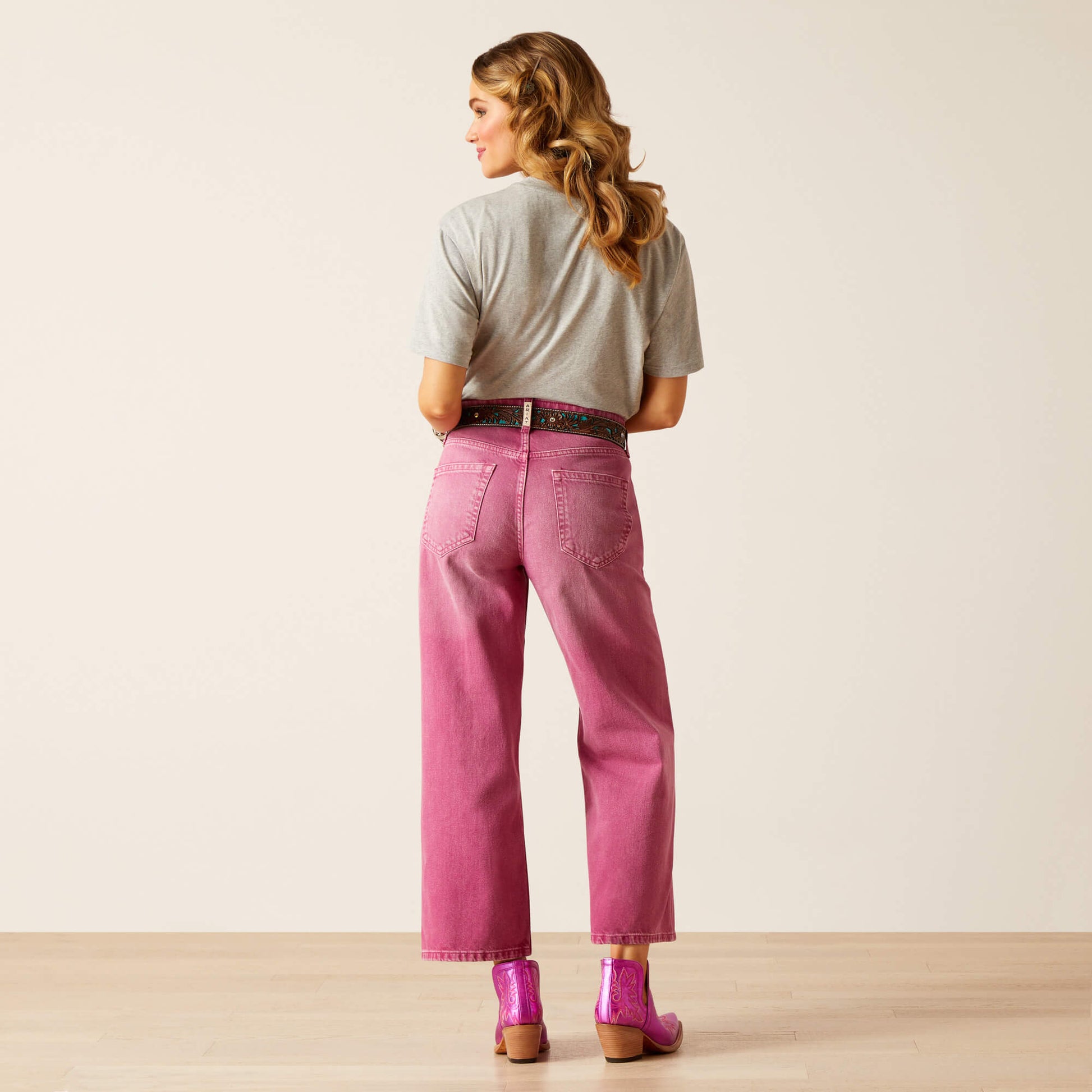 Ariat WMS ULT HR Pink Tomboy Wide Crop - Southern Soule Designs