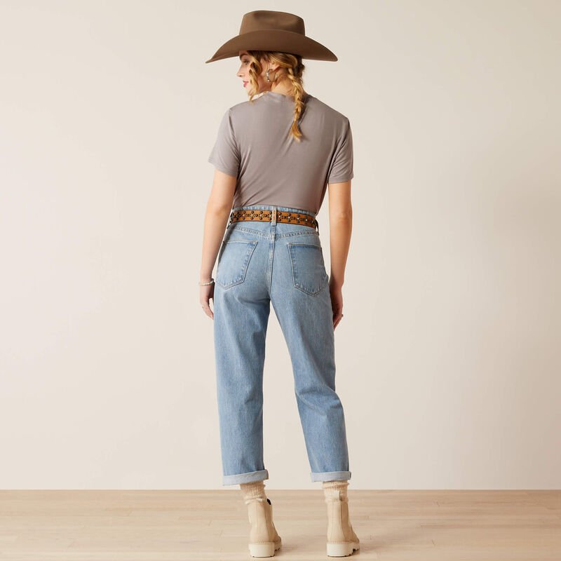 Ariat WMS Ultra High Rise Tomboy Straight Leg Jeans Concord 10053534 - Southern Soule Designs