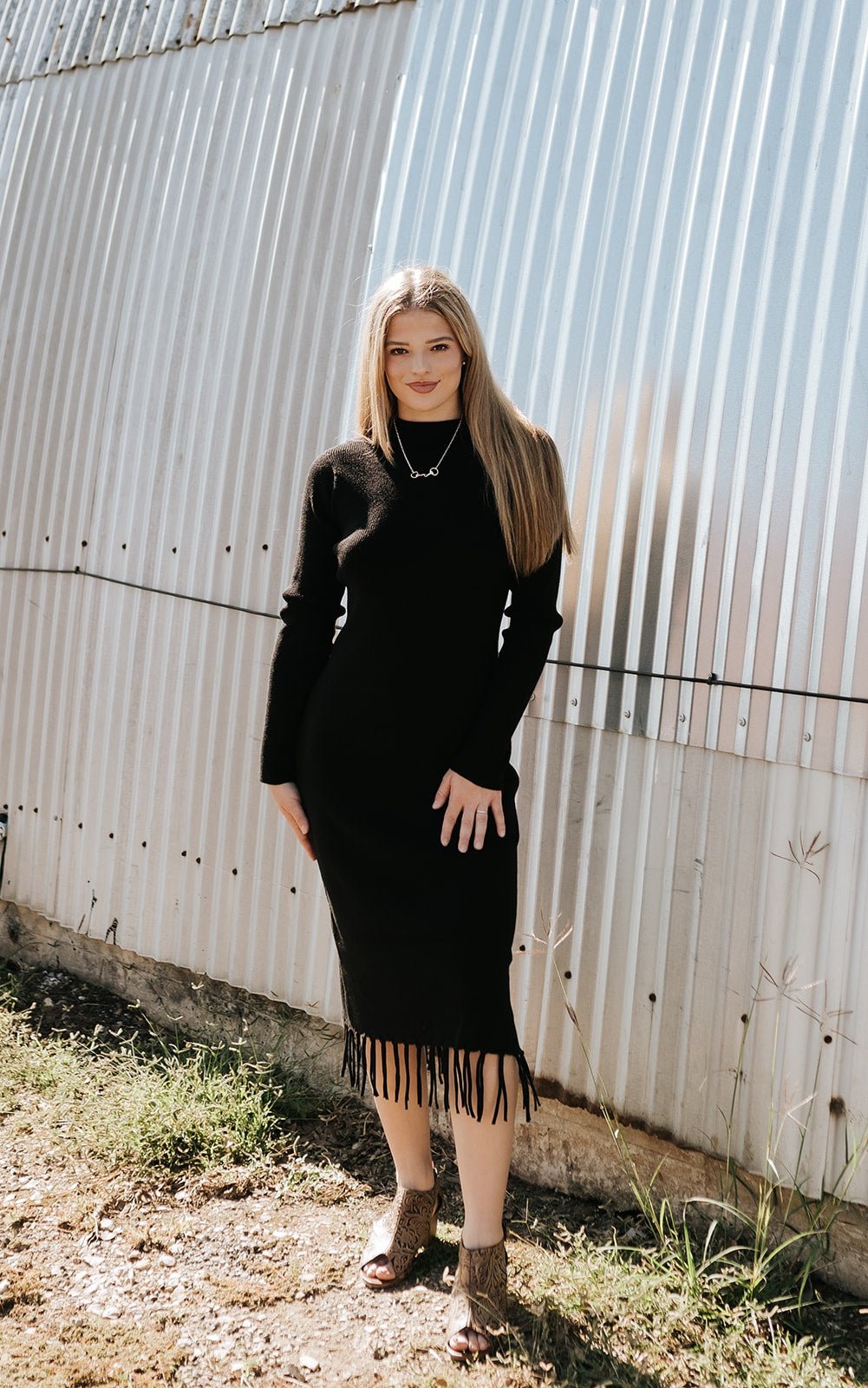 Ariat Women's Alicia Sweater Dress Black 10065954 - Southern Soule Designs