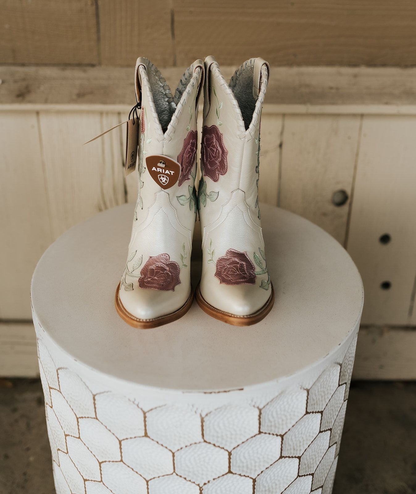 Ariat Women's Arrosajtoe Boot Ivory Pearl/Garden Shine 10074349 - Southern Soule Designs