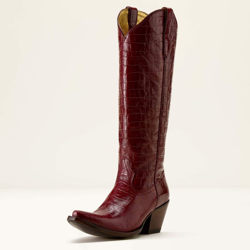 Ariat Women's Casanova Luxe Dubonnet Croc Print Boot 10063991 - Southern Soule Designs