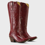 Ariat Women's Casanova Luxe Dubonnet Croc Print Boot 10063991 - Southern Soule Designs