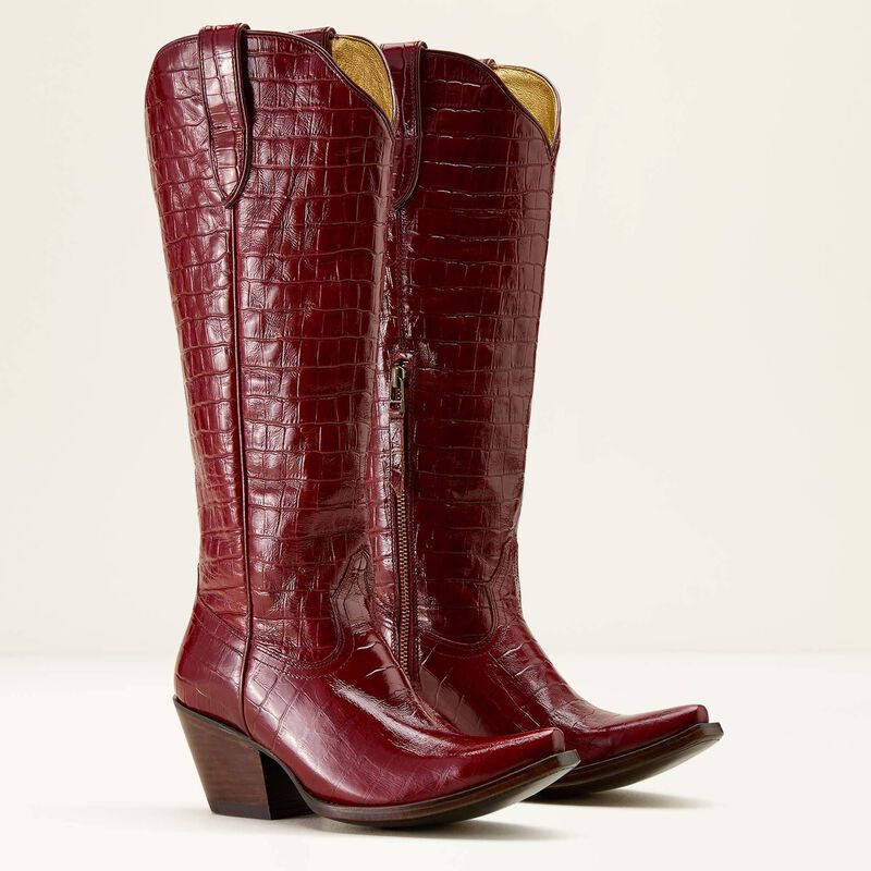 Ariat Women's Casanova Luxe Dubonnet Croc Print Boot 10063991 - Southern Soule Designs