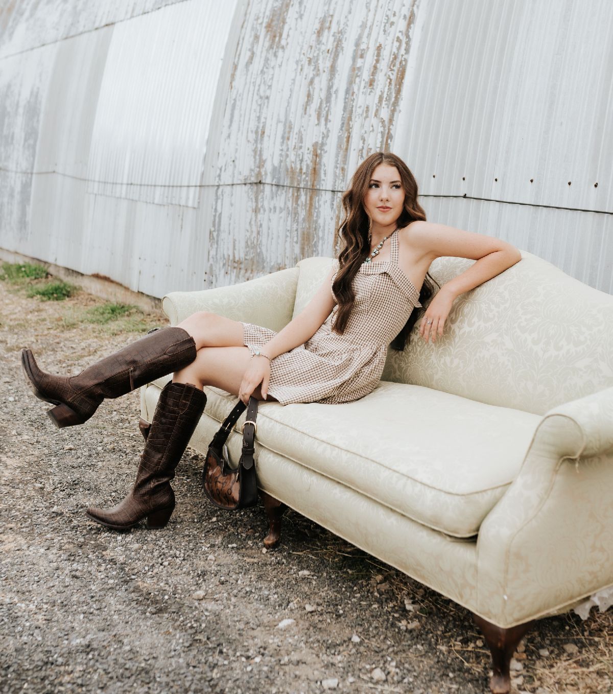 Ariat Women's Casanova X Toe Western Boot Luxe Espresso Croc Print 10061831 - Southern Soule Designs