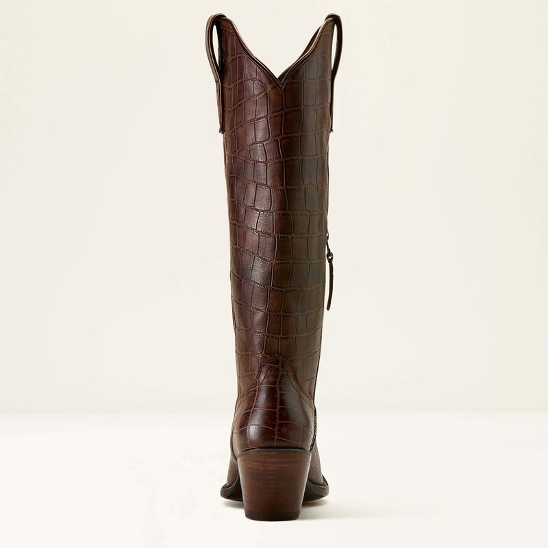 Ariat Women's Casanova X Toe Western Boot Luxe Espresso Croc Print 10061831 - Southern Soule Designs