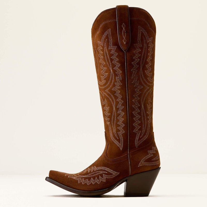 Ariat Women's Casanova X Toe Western Boot Oil Tan Suede - 10080418 - Southern Soule Designs
